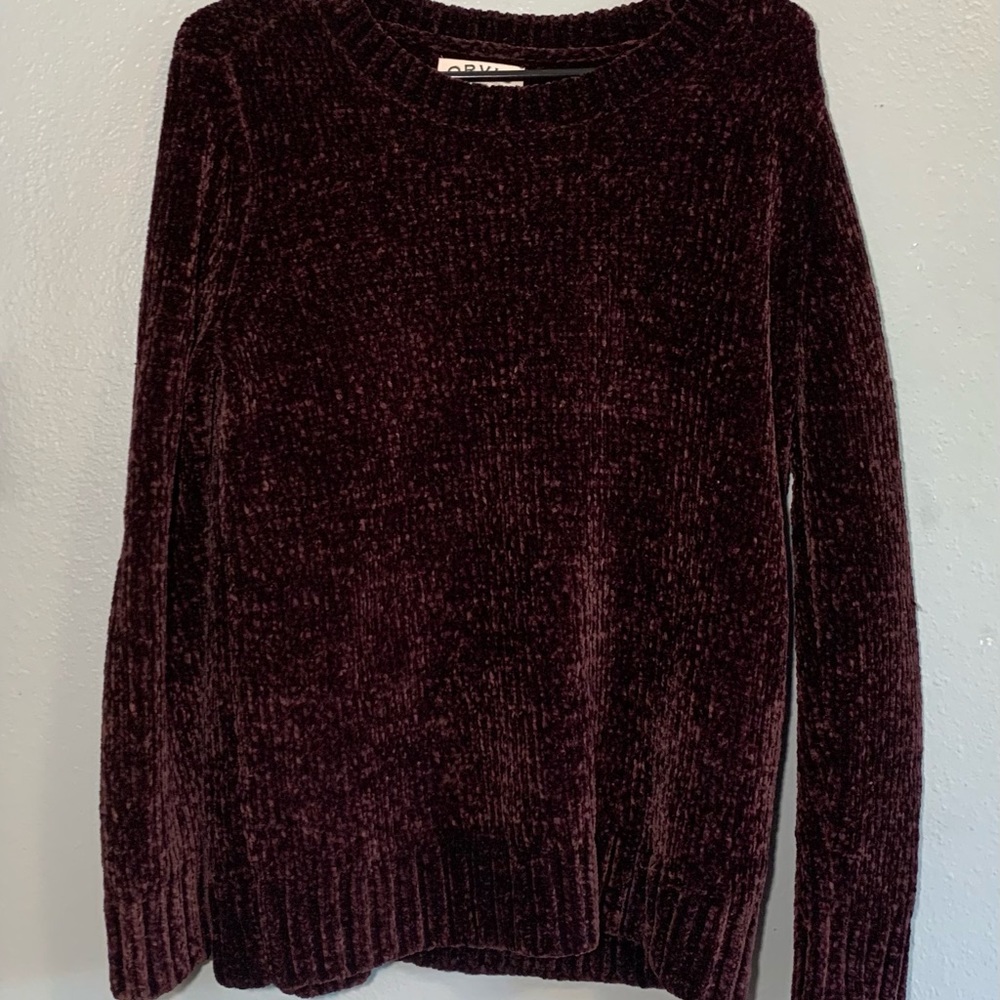 Dark Purple Knitted Sweater